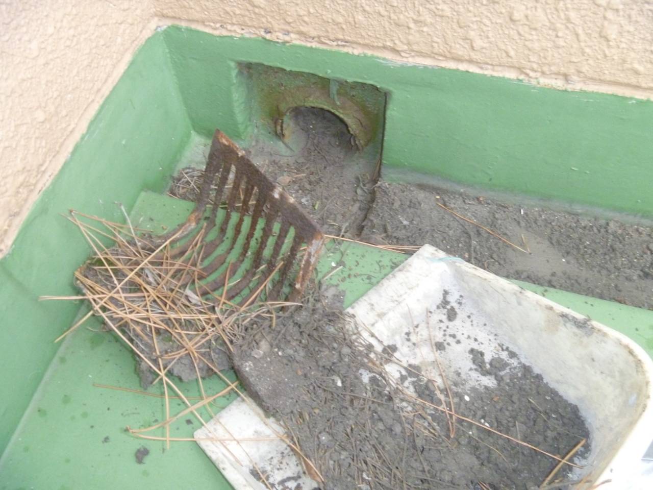 バルコニー排水溝、ドレンの詰まり