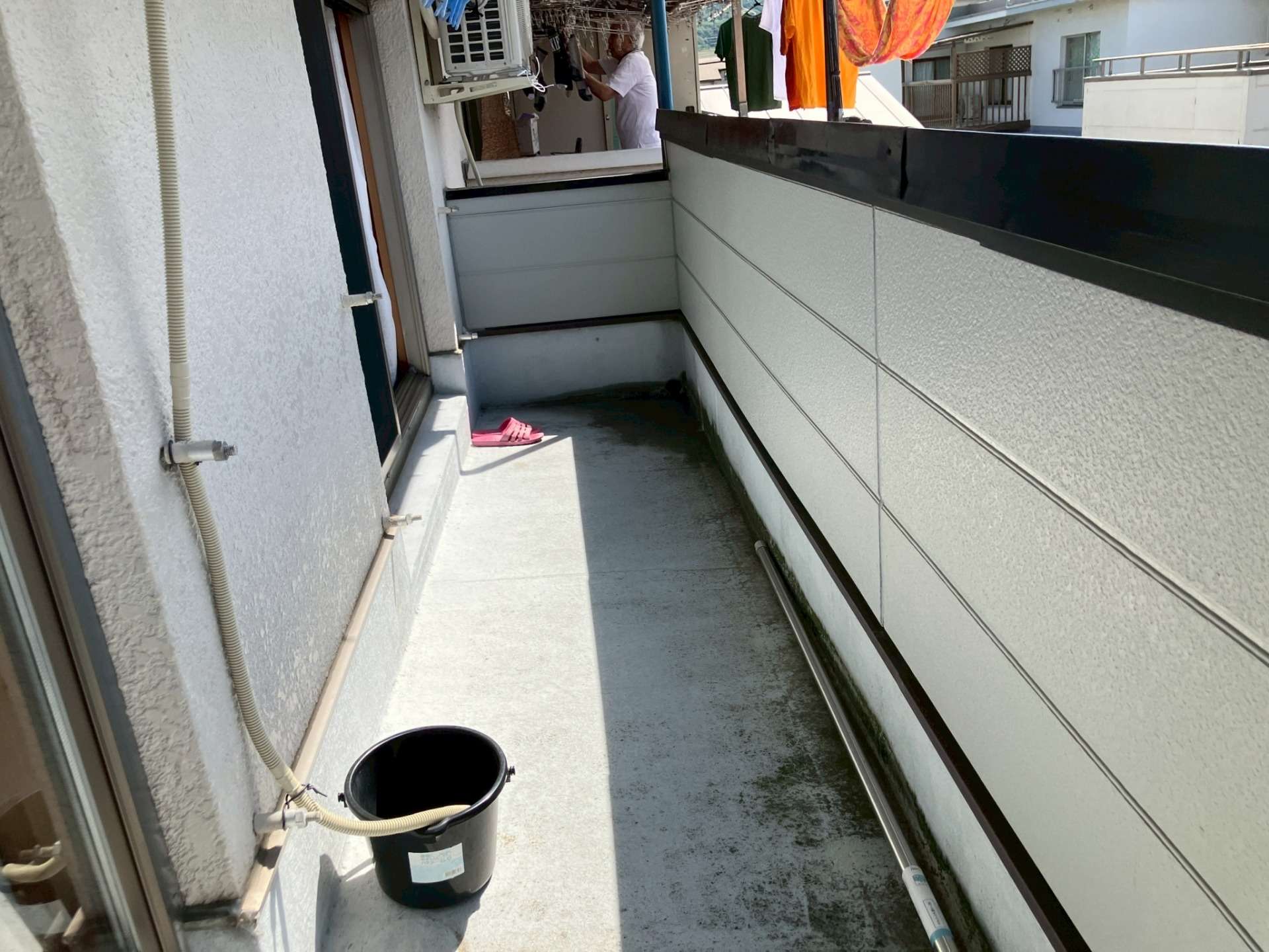 交野市　バルコニー　雨漏り修繕工事