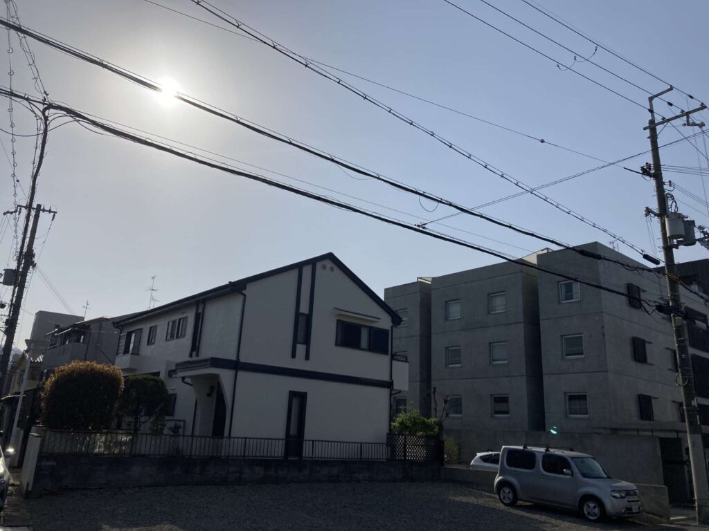 大東市で外壁塗装と屋根塗装の工事 工事写真