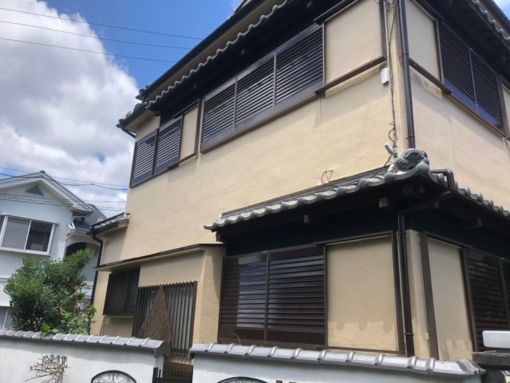 四條畷市外壁塗装 工事写真