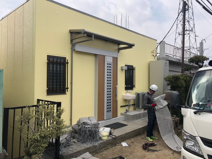 屋上防水と外壁塗装 工事写真