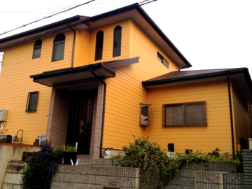 シーリング打ち替え後 外壁塗装と屋根塗装 工事写真