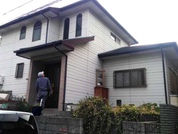 シーリング打ち替え後 外壁塗装と屋根塗装 工事写真