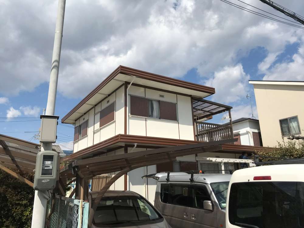 高槻市　屋根塗装工事 工事写真