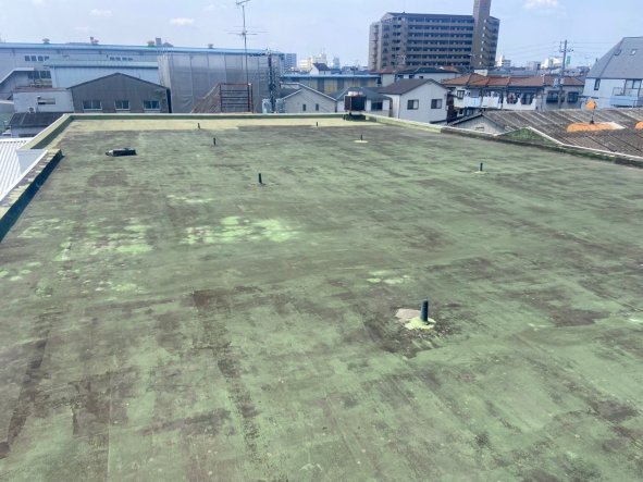 大東市の屋上防水塩ビシート防水 施工前