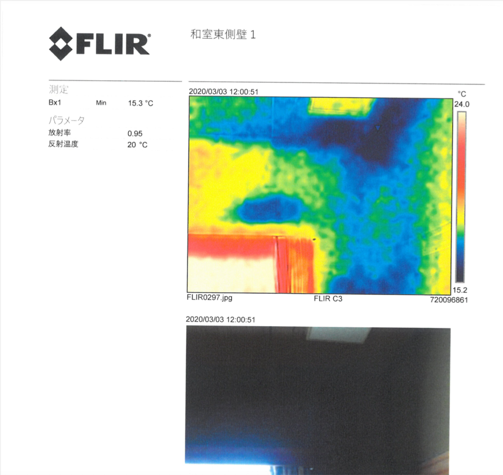 電気抵抗を利用した雨漏り検知器の威力 工事写真