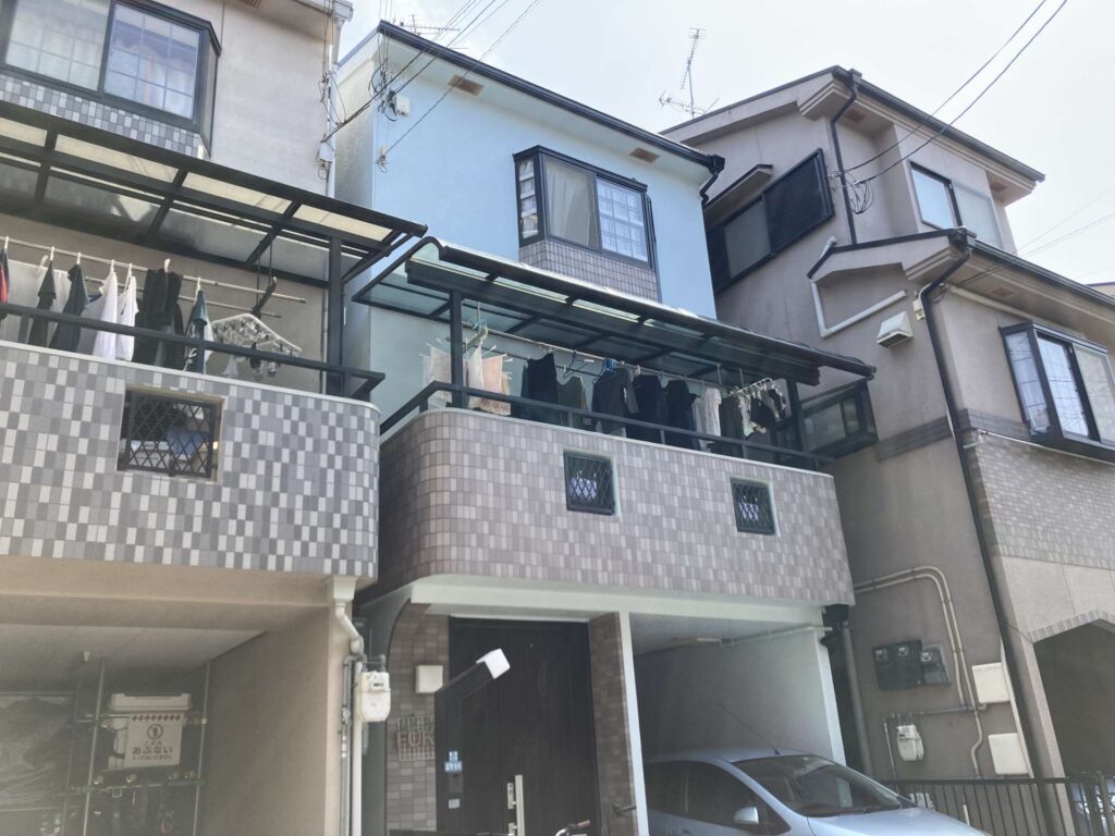 摂津市　外壁塗装、屋根塗装 工事写真