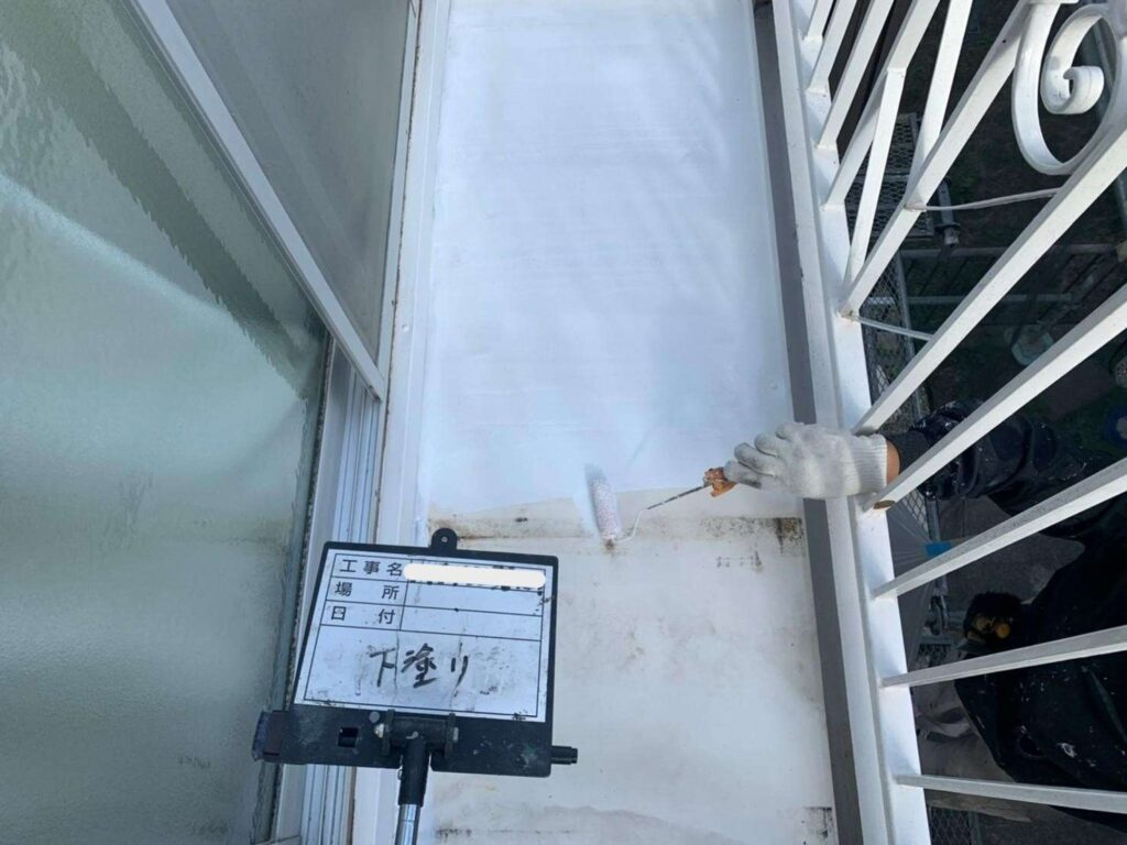 ベランダ塗装 工事写真