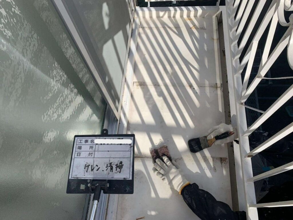 ベランダ塗装 工事写真