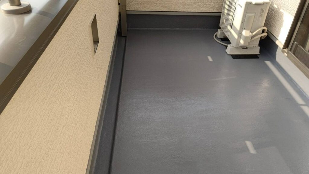 木造住宅　ベランダのFRP防水 工事写真