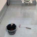 木造住宅　ベランダのFRP防水 工事写真