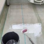 木造住宅　ベランダのFRP防水 工事写真