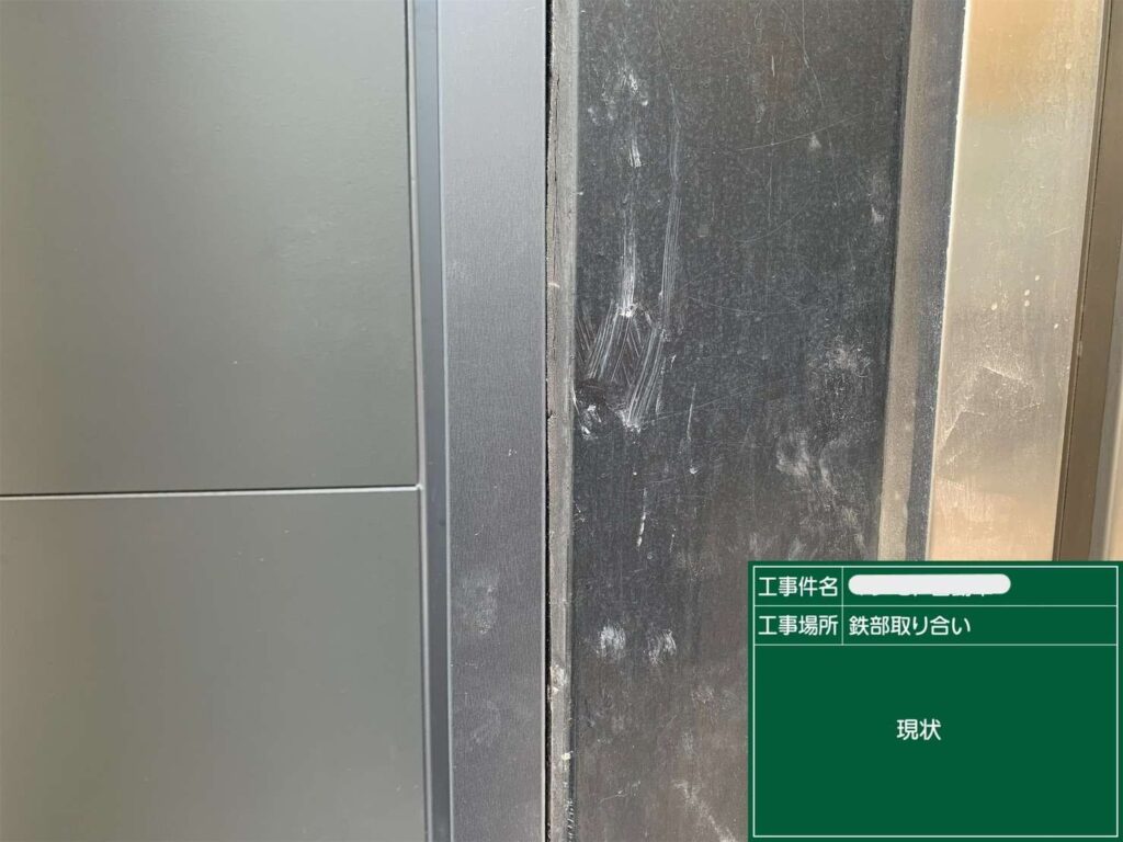 シール　打ち替えと新設 工事写真