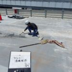 駐車場　ウレタン・FRP複合防水工法 工事写真