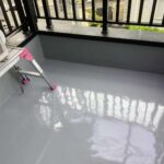 枚方市の施工事例　外壁塗装とルーフバルコニーのウレタン防水 工事写真