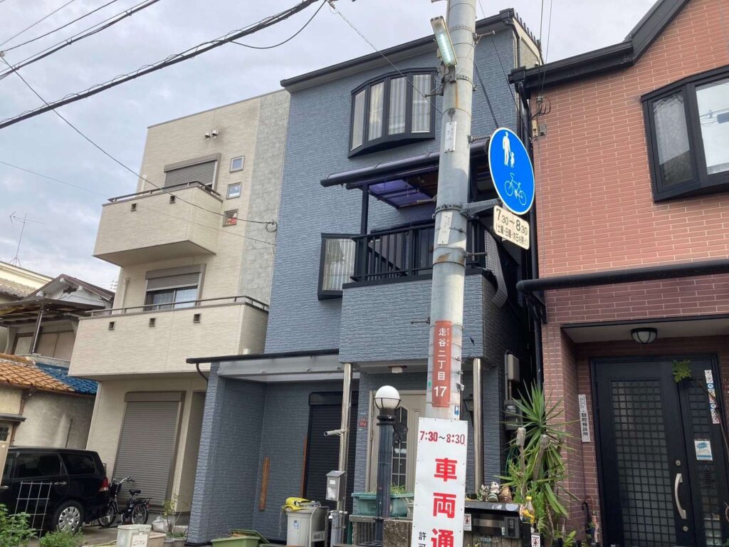 枚方市の施工事例　外壁塗装とルーフバルコニーのウレタン防水 施工後