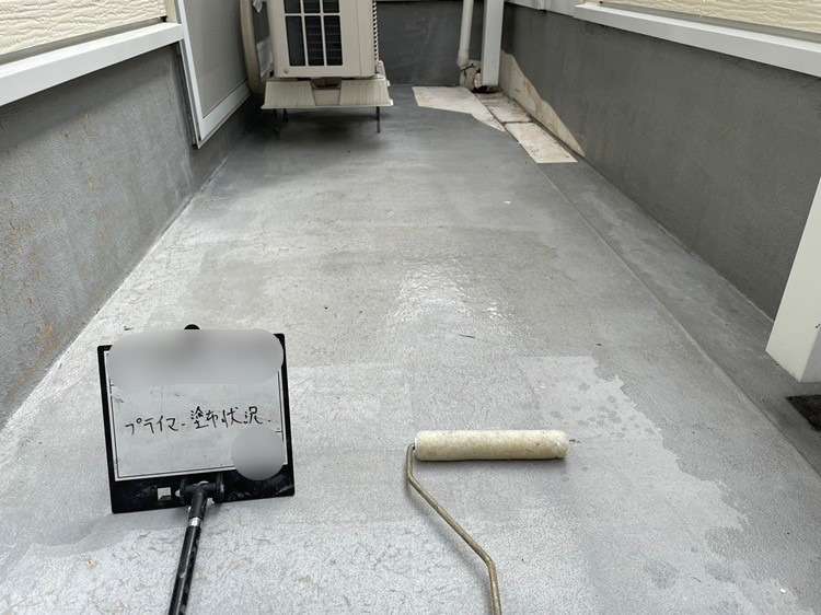 戸建て2Fバルコニー　FRP防水工事 1PLY 工事写真