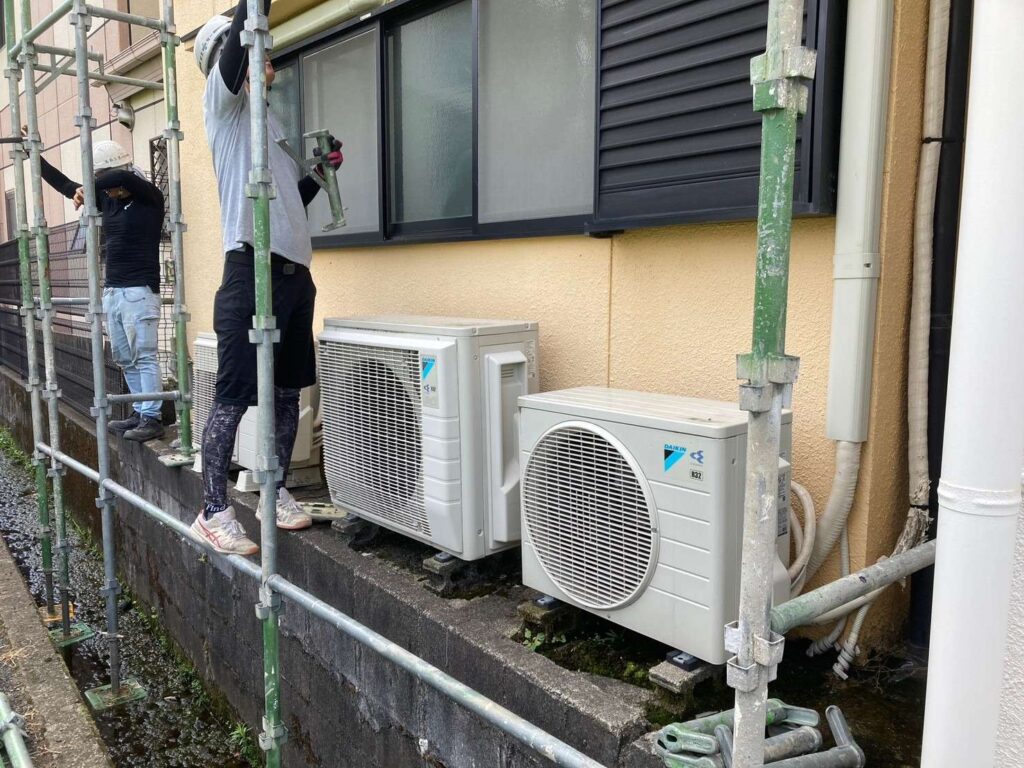 四條畷市　外壁部分工事 工事写真