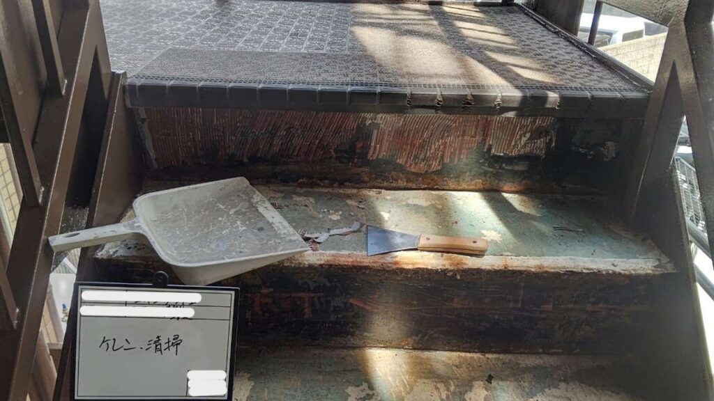 大阪市福島区　マンション防水塗装 工事写真