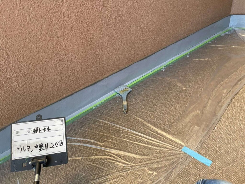 大阪市福島区　マンション防水塗装 工事写真