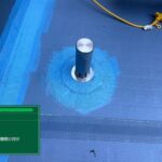 屋上のウレタン防水通気緩衝工法 工事写真