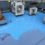 屋上のウレタン防水通気緩衝工法 工事写真