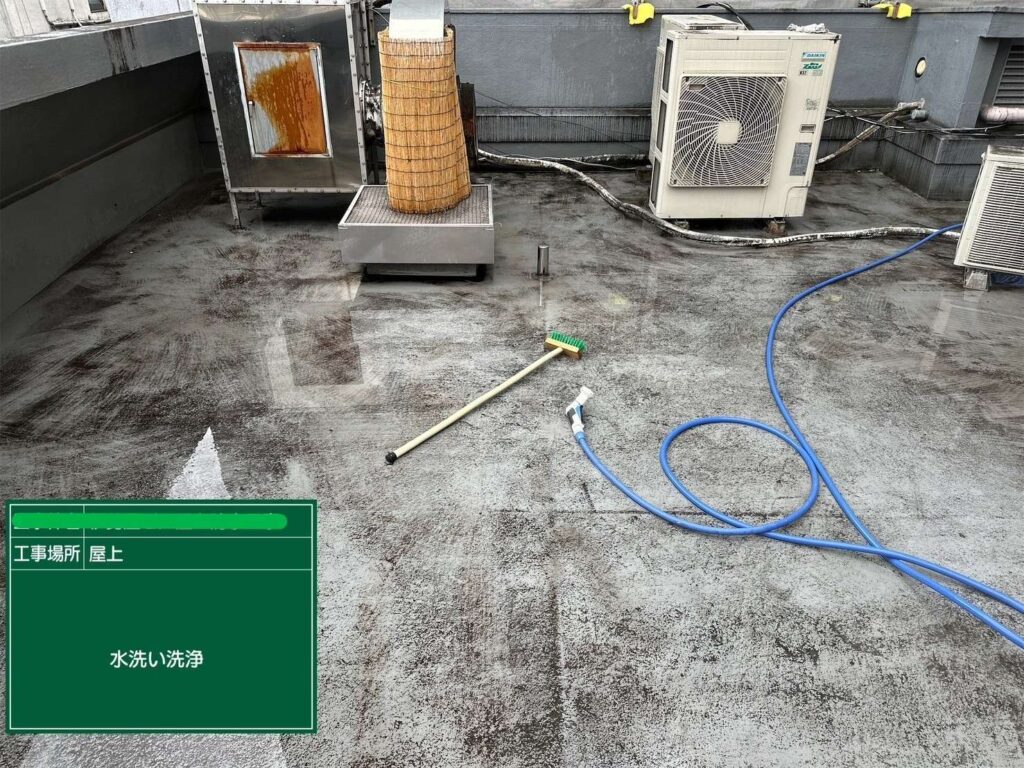 屋上のウレタン防水通気緩衝工法 施工後