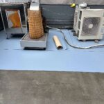 屋上のウレタン防水通気緩衝工法 工事写真