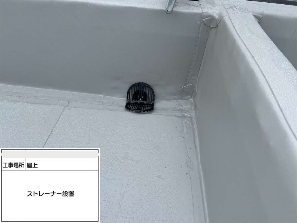吹田市　会社ビル屋上塩ビシート防水工事 工事写真