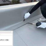 吹田市　会社ビル屋上塩ビシート防水工事 工事写真