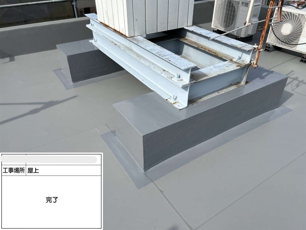 吹田市　会社ビル屋上塩ビシート防水工事 工事写真