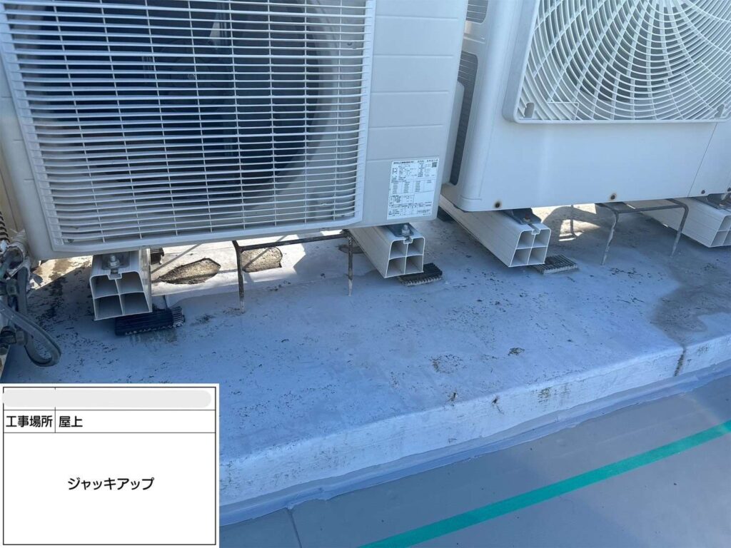 吹田市　会社ビル屋上塩ビシート防水工事 工事写真