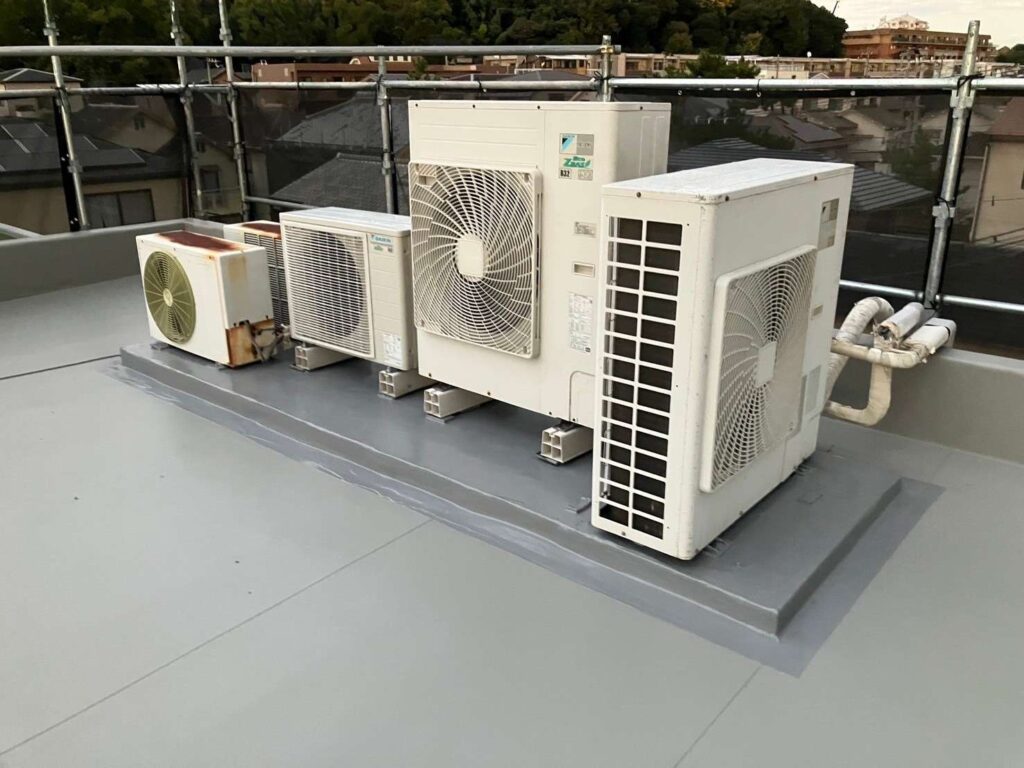 吹田市　会社ビル屋上塩ビシート防水工事 工事写真