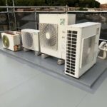 吹田市　会社ビル屋上塩ビシート防水工事 工事写真