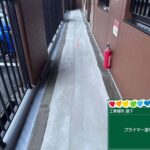 奈良県生駒市　廊下長尺シート防水工事 工事写真