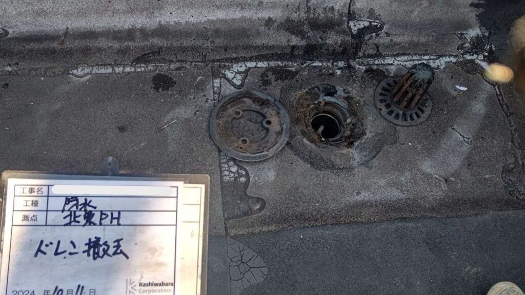 京都府　某ショッピングモール　アスファルト防水 工事写真