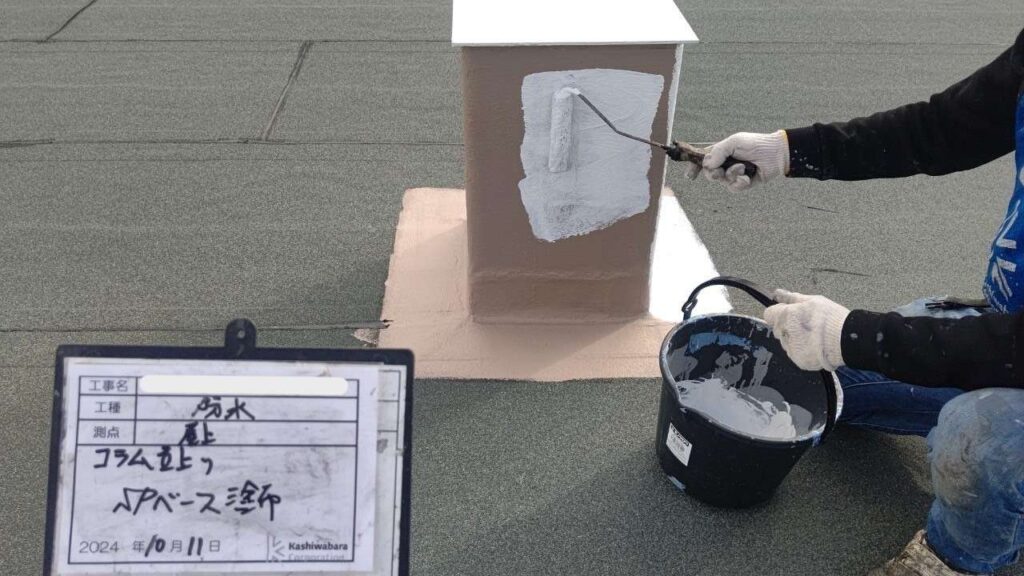 京都府　某ショッピングモール　アスファルト防水 工事写真