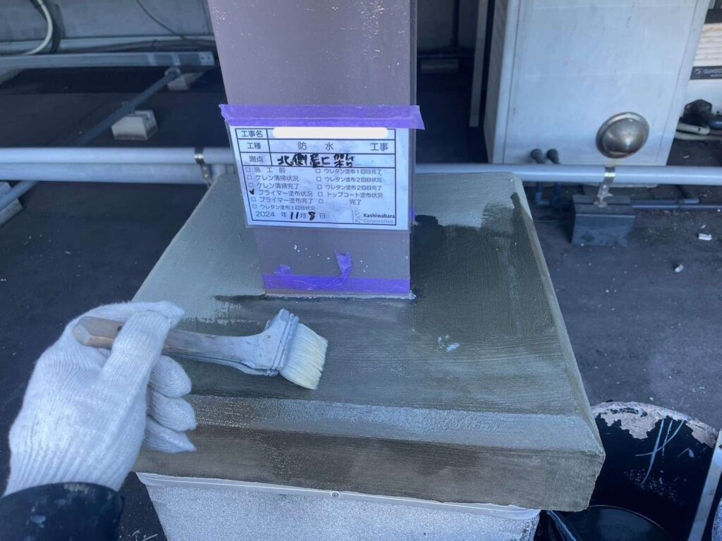 京都府　某ショッピングモール　アスファルト防水 工事写真
