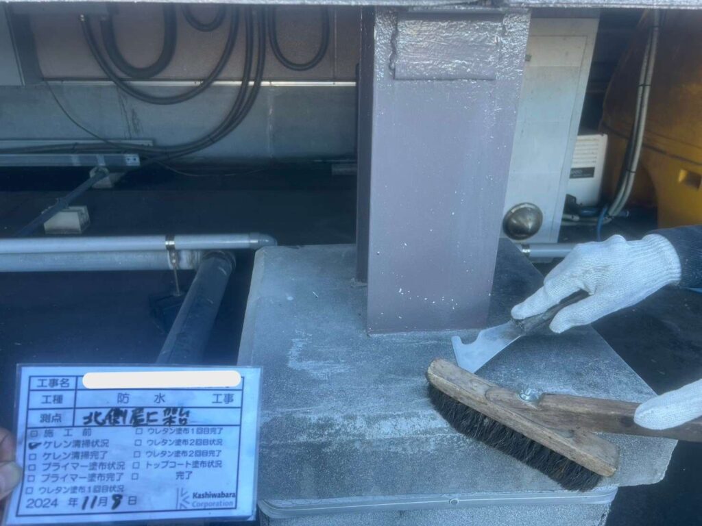 京都府　某ショッピングモール　アスファルト防水 工事写真