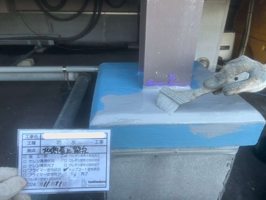 京都府　某ショッピングモール　アスファルト防水 工事写真
