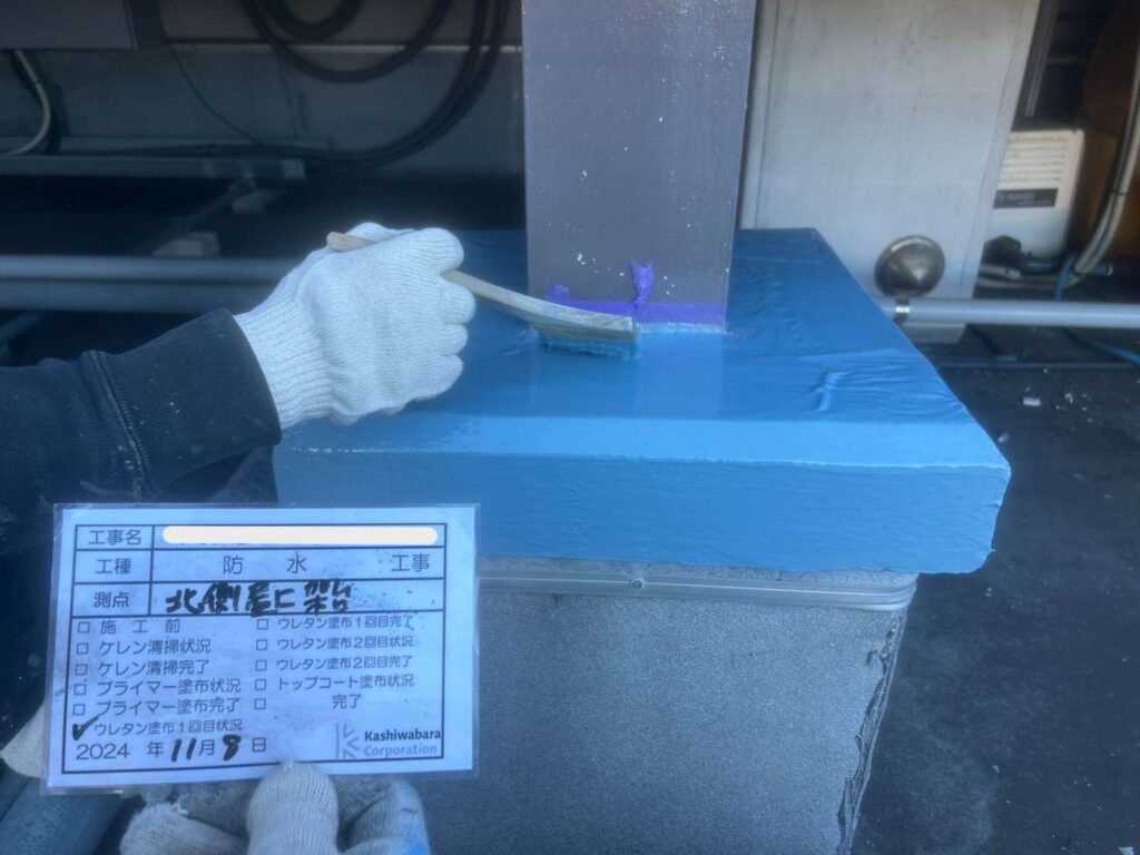 京都府　某ショッピングモール　アスファルト防水 工事写真