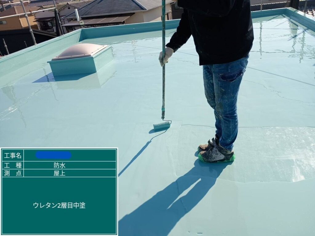 大阪府　屋上防水工事・塗装工事 工事写真