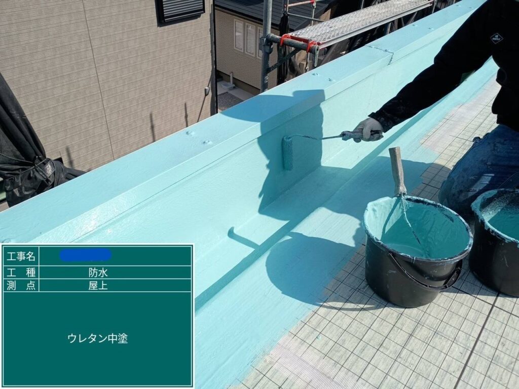 大阪府　屋上防水工事・塗装工事 工事写真