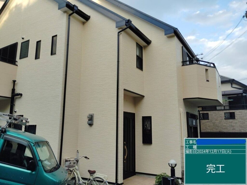 枚方市　屋根外壁塗装工事 工事写真