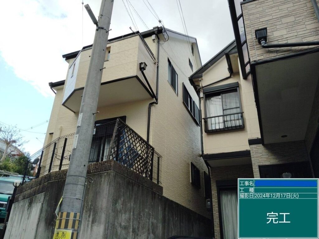 枚方市　屋根外壁塗装工事 工事写真