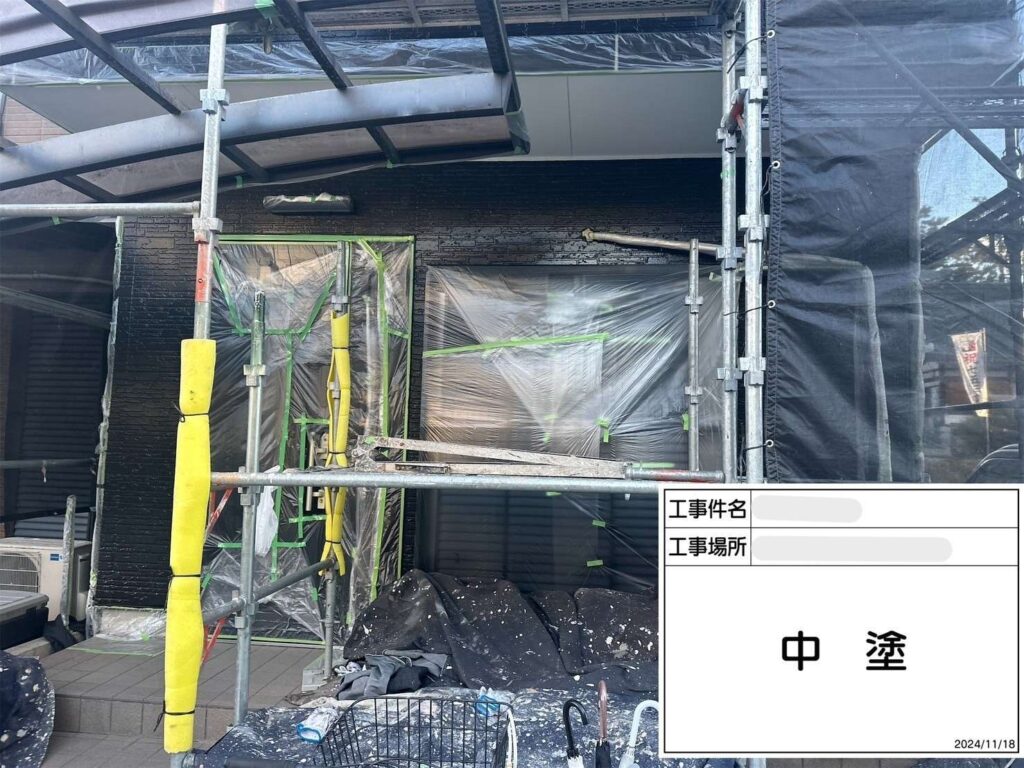 交野市　外壁・屋根塗装工事 工事写真