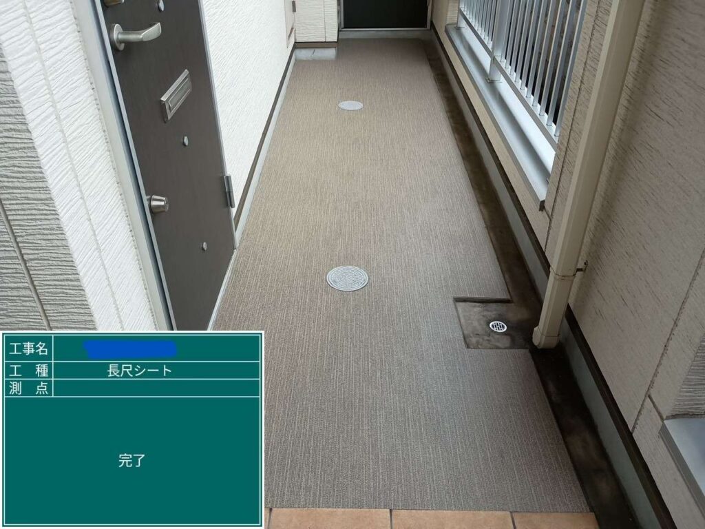 吹田市　内部塗装工事と階段、床シート補修工事 工事写真