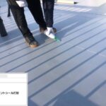 平野区　屋上・塔屋　塩ビシート、ウレタン複合防水工事 工事写真