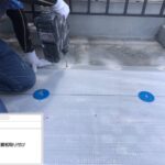 平野区　屋上・塔屋　塩ビシート、ウレタン複合防水工事 工事写真