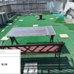 平野区　屋上・塔屋　塩ビシート、ウレタン複合防水工事 工事写真